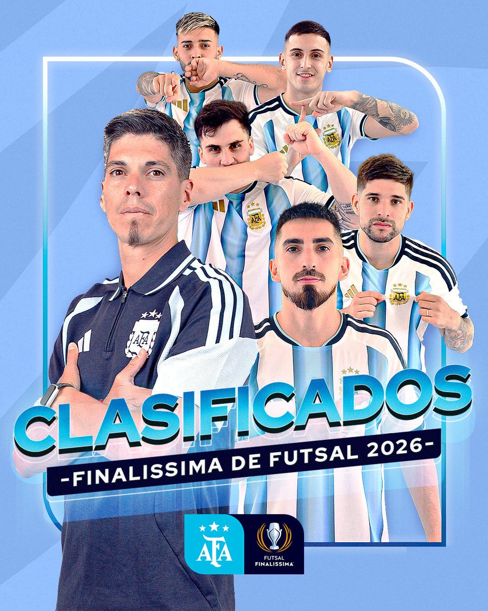 pasionfutsal_'s tweet photo. 🫡 Con la clasificación de #Argentina🇦🇷 a la final de la #CopaAmericaFS, al igual que #Brasil🇧🇷, sacó pasaje a la #FutsalFinalissima que se disputará en noviembre, aún con sede a definir, junto a los finalistas de la #EuroFutsal que se está disputando en paralelo.

📸 @Argentina https://t.co/QTsbwwg22O