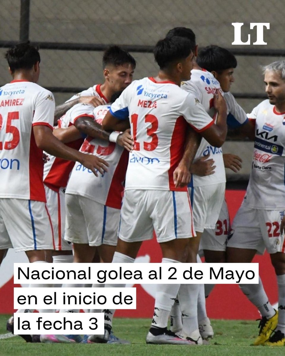 ⚽ Nacional golea al 2 de Mayo y se afianza en la cima del Torneo Apertura

La Academia venció 5-1 al equipo de Pedro Juan Caballero con goles de Gutiérrez, Valdez, Samudio, Colmán y un tanto en contra. Con este resultado, el conjunto dirigido por Felipe Giménez mantiene puntaje