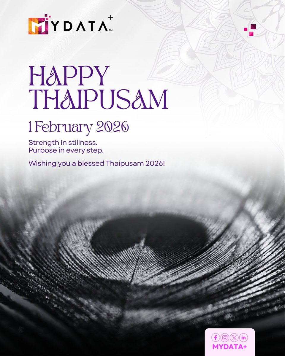 mydataplus's tweet photo. Not every beginning is loud.

Wishing a calm, focused, and purposeful start to the year this Thaipusam.

#mydataplus https://t.co/9ZOtTpO30g
