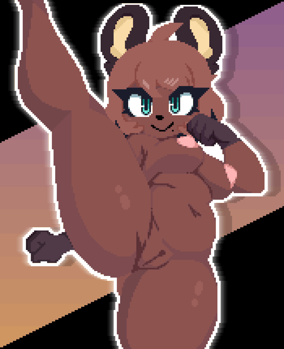 Commission for <a href="/MaskedRed49/">Furio</a> 🤎
#pixelart #oc #nsfw