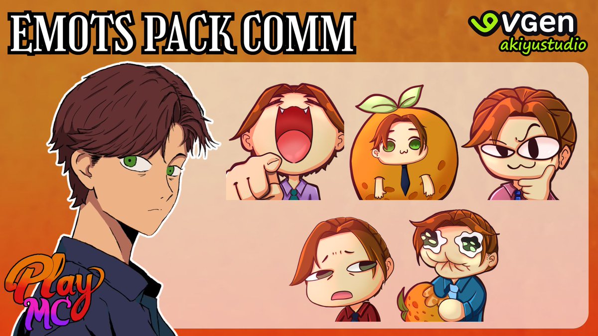 AkiYuStudio's tweet photo. 🍊 PACK EMOTS COMMISION 🍊
🔥 Delivery Today!
#Vtuber #twitch #ArtistOnX #VGenComms #vgenartist #moots #emots #streamer #Vtubers https://t.co/3MYUVCyJOc