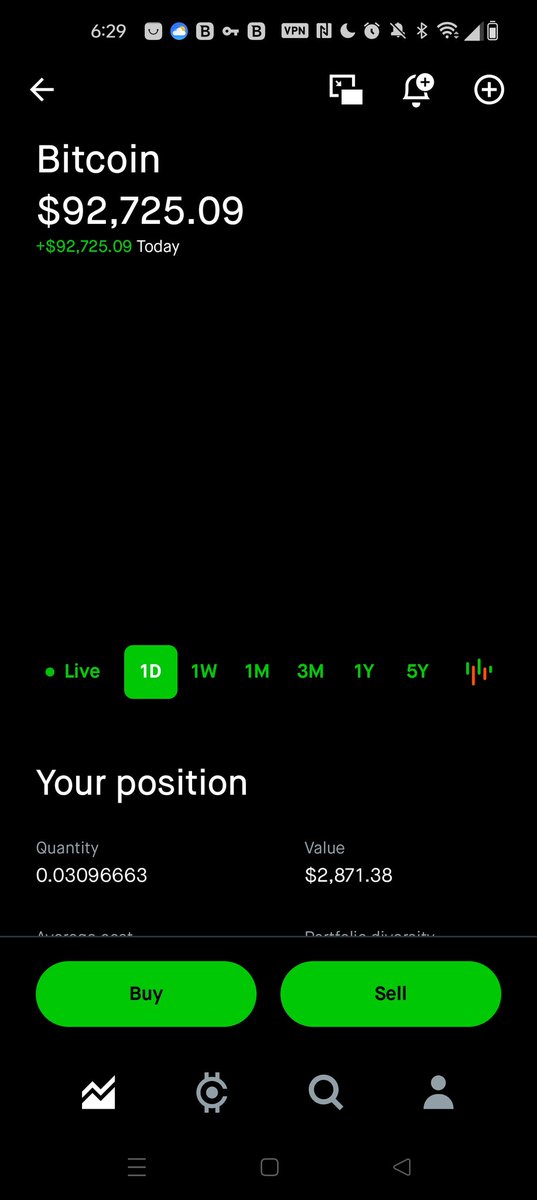 dportillo69's tweet photo. 💐🎉What's going on with @RobinhoodApp @AskRobinhood? Why is BTC price so inflated?🎉💐 https://t.co/E9xfjGLupD