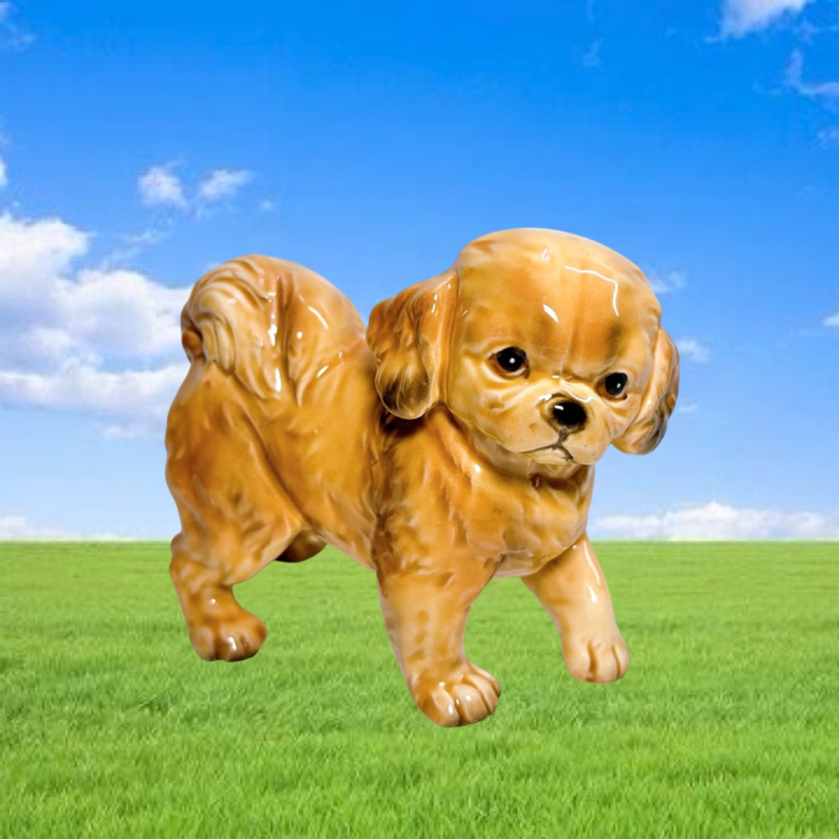 🐾 #犬のある暮らし🐾 アメリカンコッカースパニエルの陶器製オブジェ