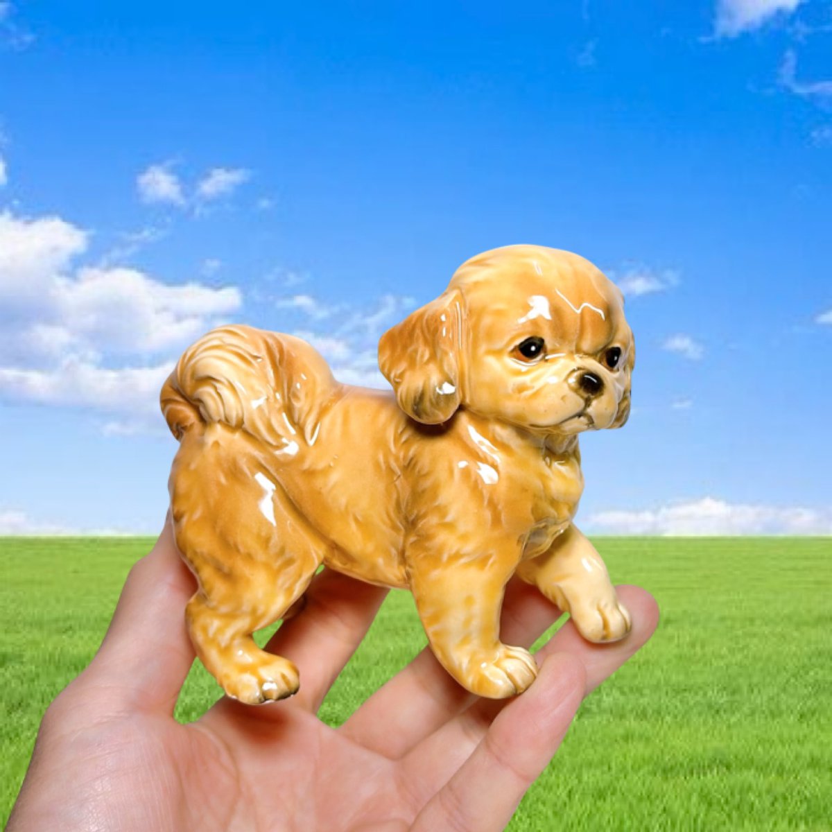 🐾 #犬のある暮らし🐾 アメリカンコッカースパニエルの陶器製オブジェ