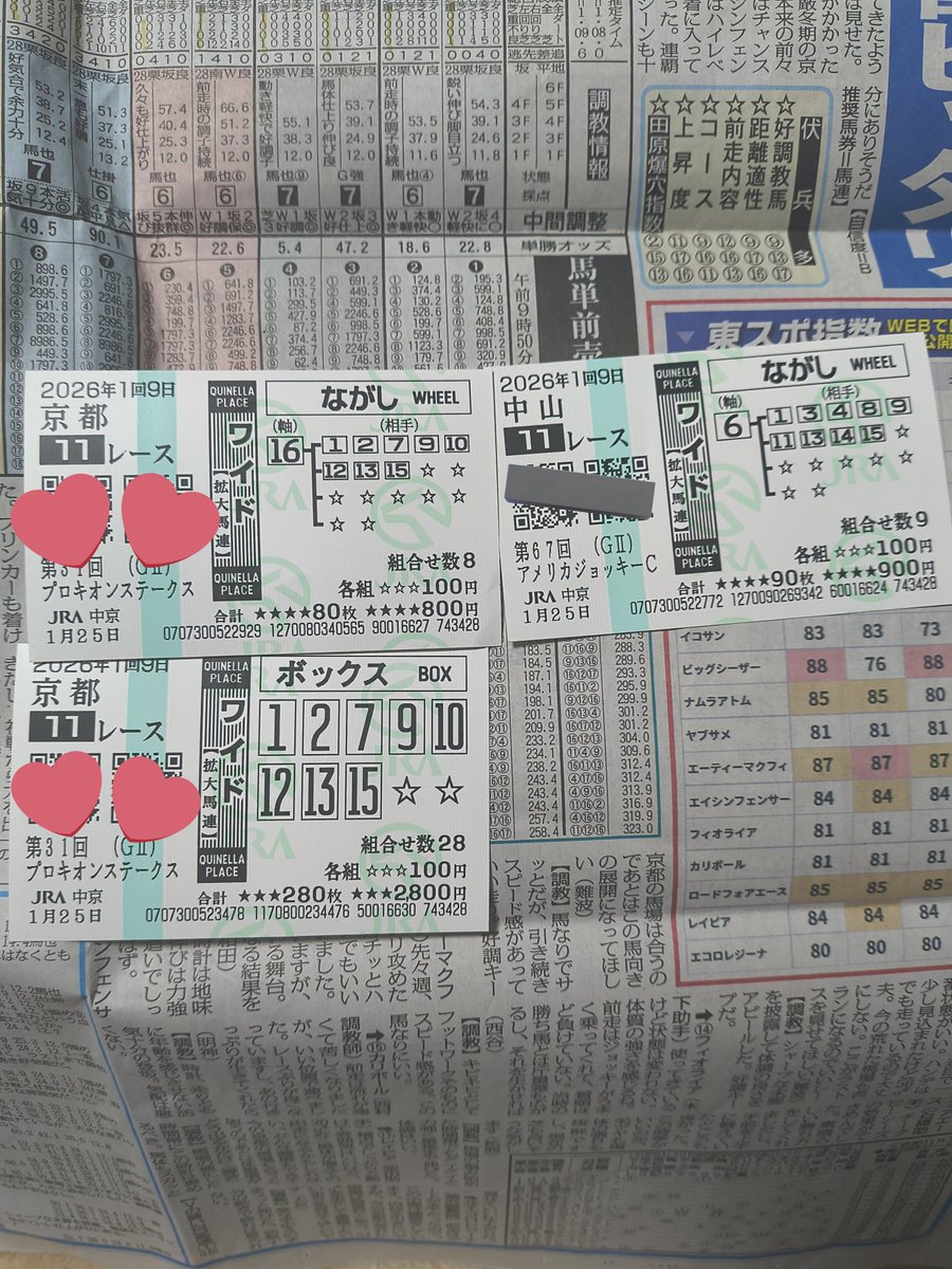今週の資金と泣いた馬券