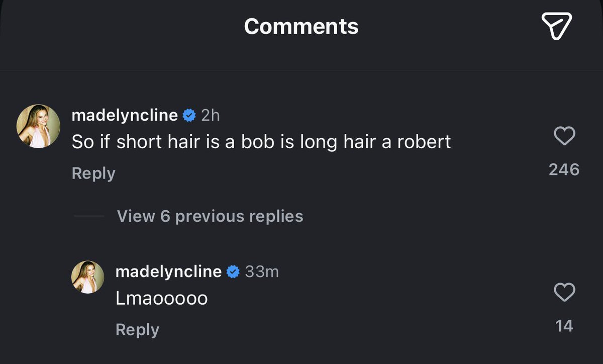 madelync1ine's tweet photo. she sends me so bad the way she replied to herself because she is the funniest person ever self awareness queen https://t.co/6b0Avw9iOD