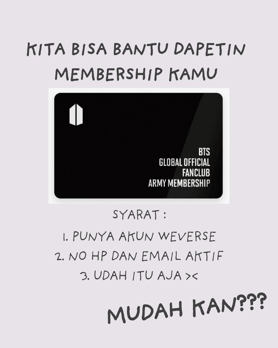 koimiligayaa's tweet photo. 299K tapi rasanya kayak invest masa depan 😌
BTS Membership =
✔️ Benefit seabrek
✔️ Akses eksklusif
✔️ Bisa ikut war tiket konser 2x

ARMY sejati pasti paham ini worth it atau nggak 💜
DM kalau mau checkout ✨
#ARMY #BTSMembership #memshipkonser #BTS_WORLDTOUR 
@Jiloveid https://t.co/yaRKArM96r