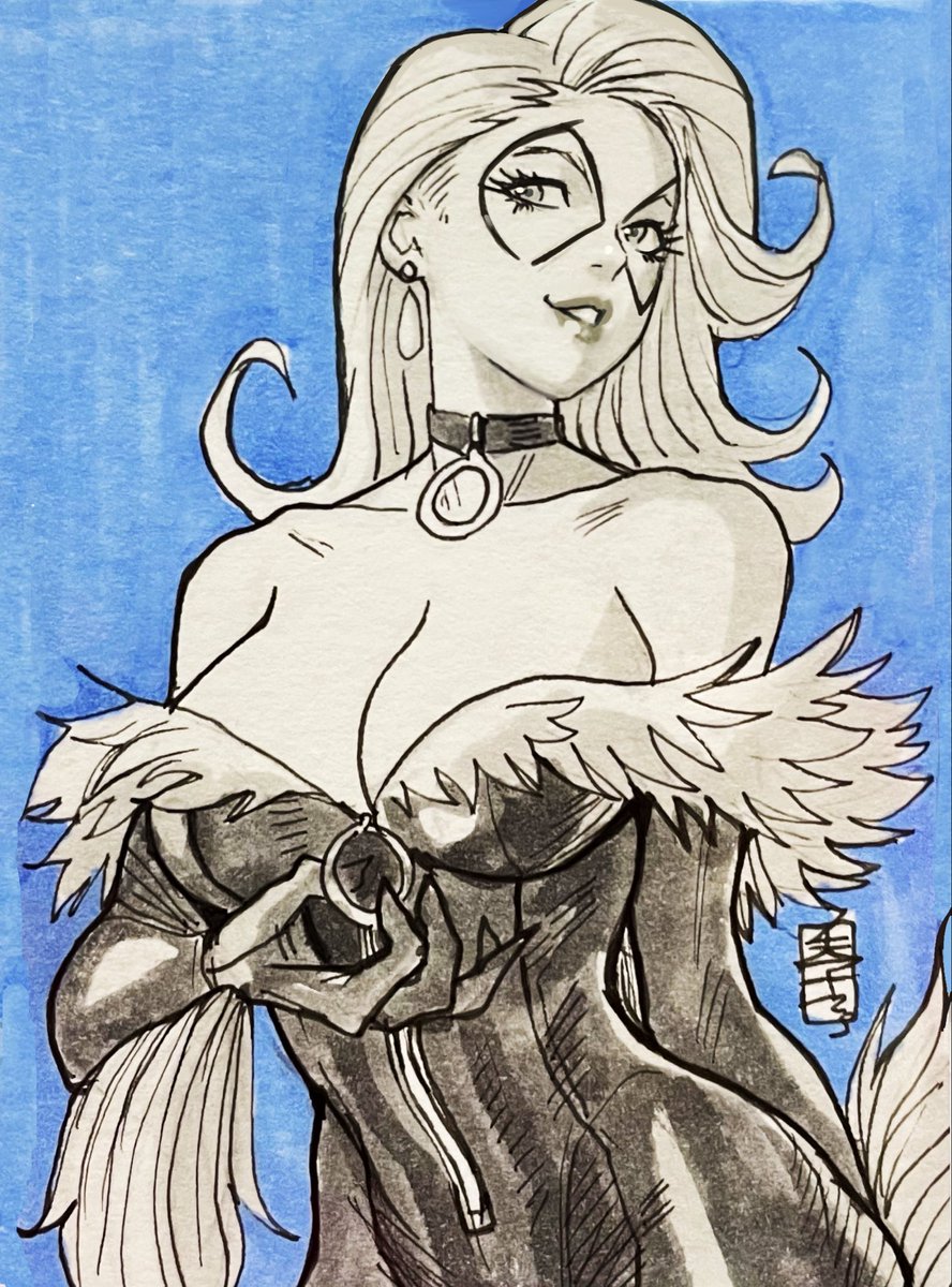 Black cat Sketch card 
Ink and markers 

#BlackCat #feliciahardy #MarvelRivals #TradingCards
