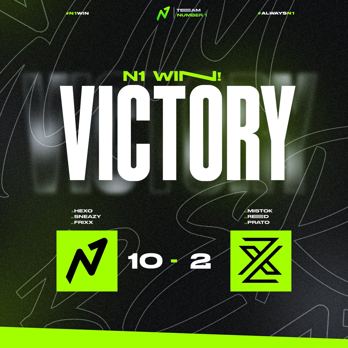 Number1Esports's tweet photo. Another victory for Number1 Esports in our friendly match against team ZX , gg wp for zx and good luck next time ππ₯
#AlwaysN1 #BeTheNumber1 https://t.co/WtS14CqCqk