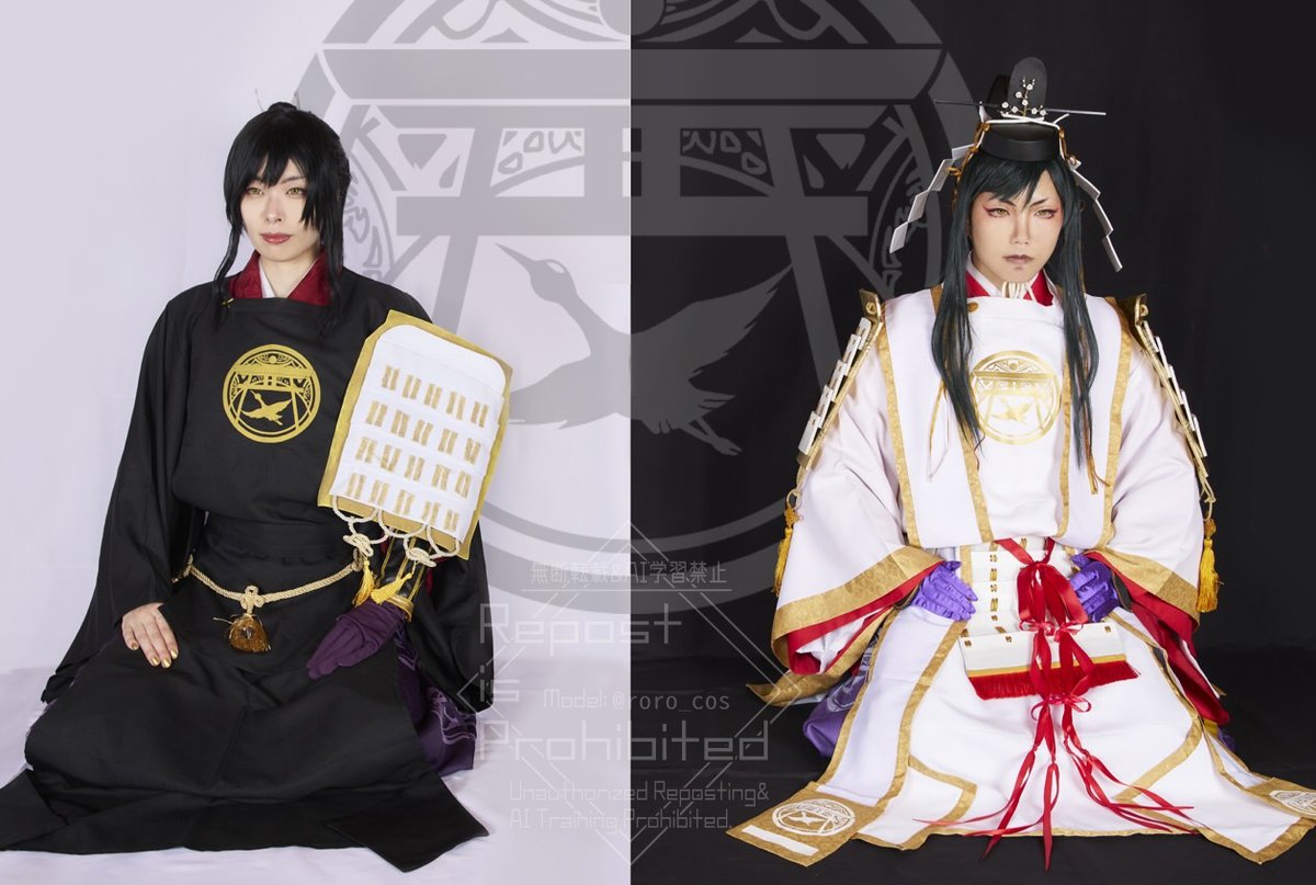 roro_cos's tweet photo. #魅力ある白黒を見せてください見た人全員強制 
【cosplay】※同位体
太郎太刀：@K0t0Photoさん
太郎太刀極：ロウ
photo：@yoshyyyy_cameraさん https://t.co/Fap1IC5NGb