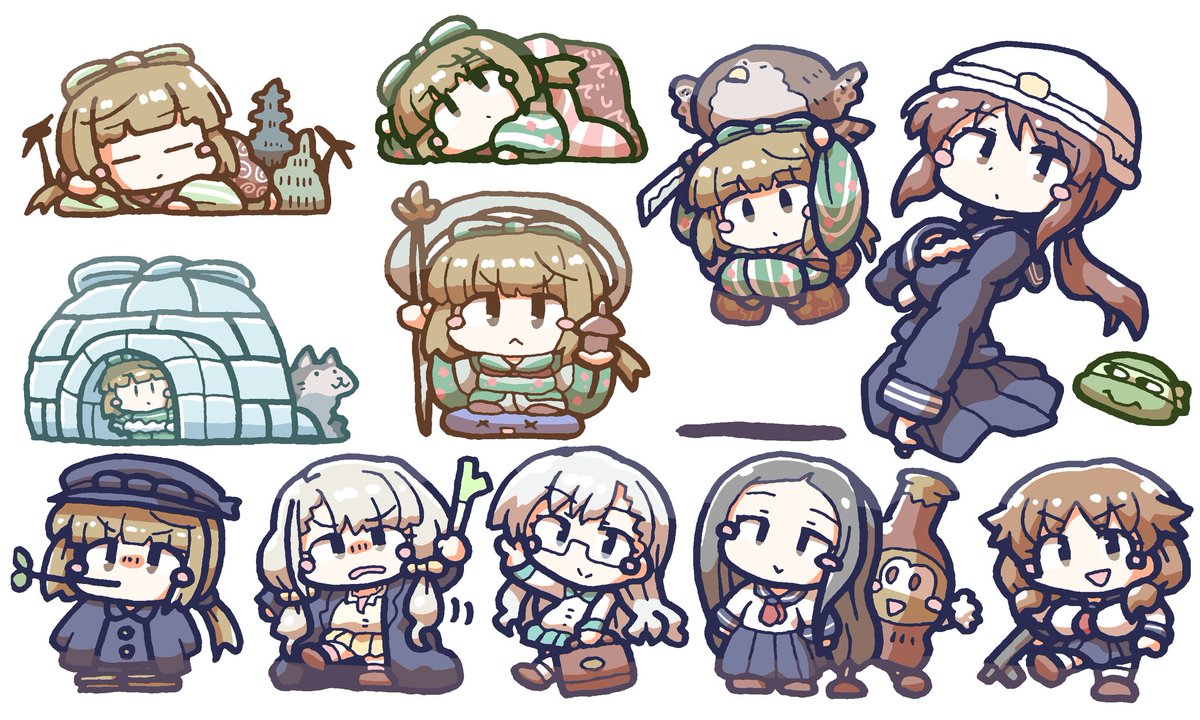 hanareyakuroha's tweet image. #今月描いた絵を晒そう
1月はゆっくり...と思ったらなんかあっという間。寄稿の漫画が計20ページ＋イラスト2枚の作業もあったので結果的にはあせあせ、漫画考えるの大変🧠