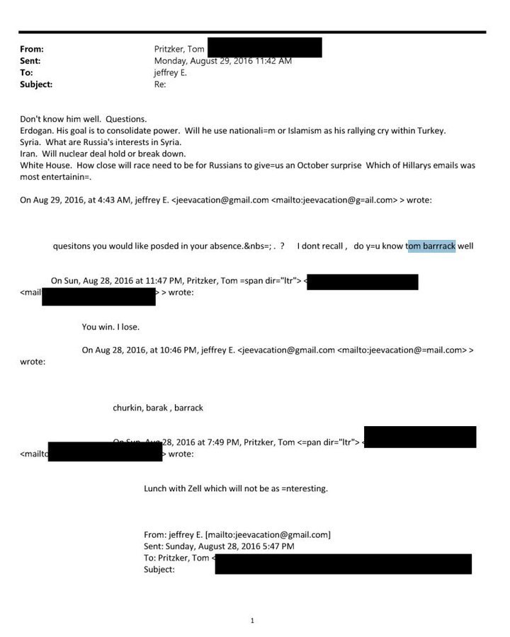 Kürdleri rüşvet karşılığı satan 
Alçak Tom barrak vardı ya
İşte o ahlaksızlık adamın  Epstein yazışmaları servis edilmeye başlandı.