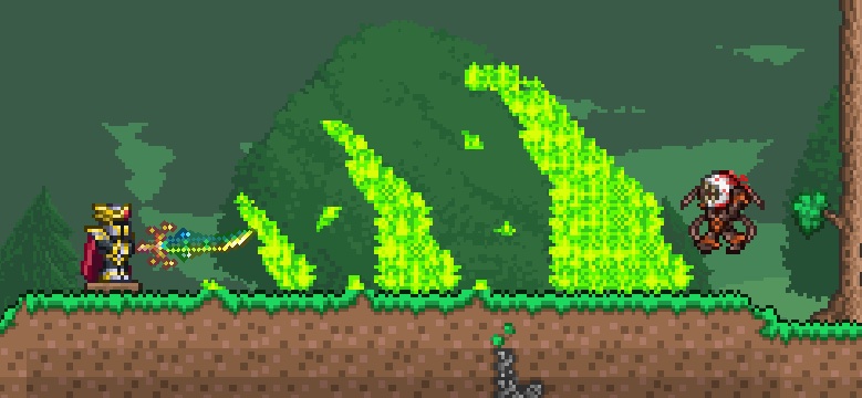 マネキンにアイテム持たせられるのは普通に神機能では
炎ブロックも形変えられるようになってた