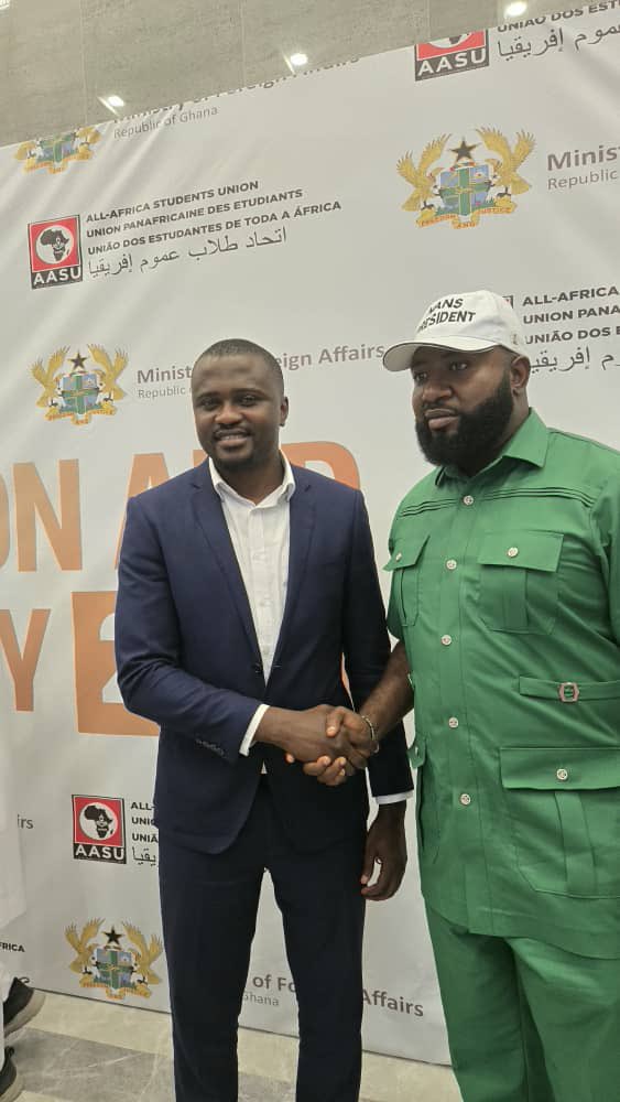 I honored the invitation of the All-Africa Students Union to attend the Inaugural Ceremony of its newly elected Executive for the next five (5) years, which took place in Ghana. 

Thank you, All-Africa Students Union