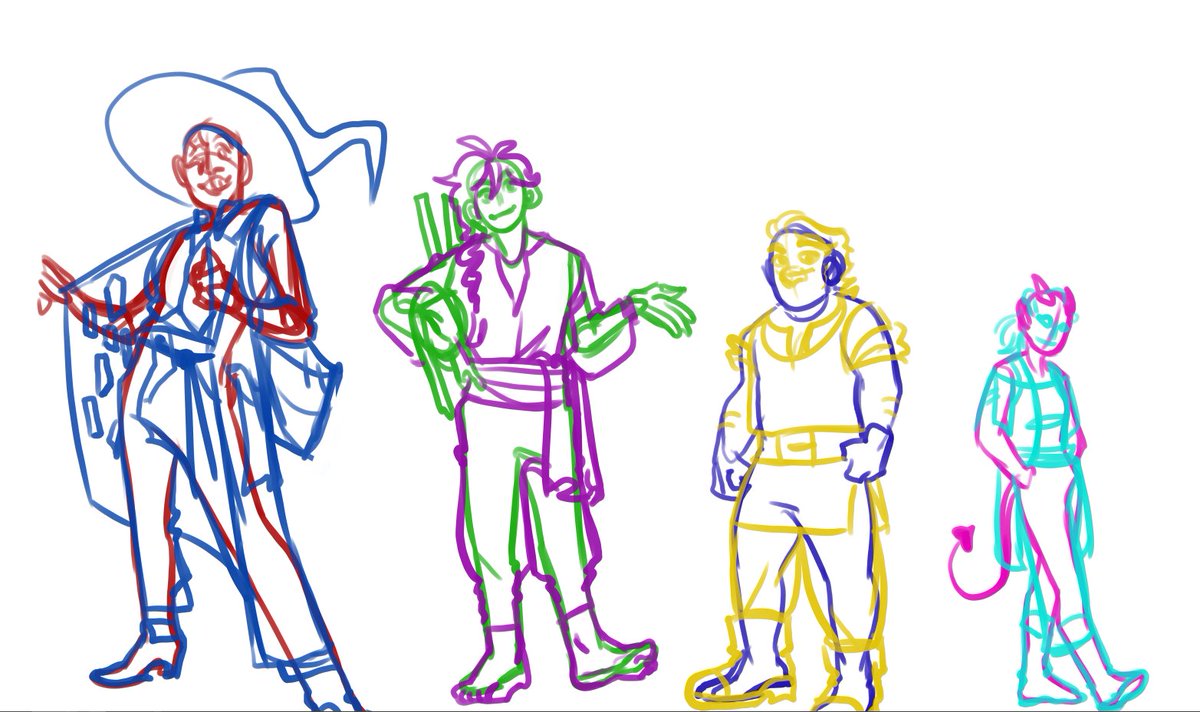 WIPs of the GIGG group. I'm torn on BroDude's look, but this is them so far!
Probably won't color them unless interest from the players 😂😂
<a href="/GTWScar/">GoodTimesWithScar</a> <a href="/GeminiTayMC/">GeminiTay</a> <a href="/impulseSV/">impulseSV</a>