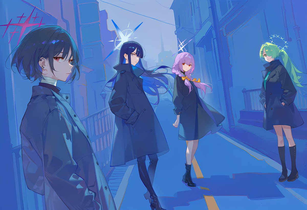 #ブルーアーカイブクロスオーバー #AC6 
“ハウンズ”
アリウススクワッド解散後、突如出現した部隊。
黒づくめのコートとカラスのエンブレムを伴う。 
指揮しているのはヘイローを持たぬ、老人であるという。
彼女たちは練度の高さ以上に忠誠心の高さでよく知られているという。