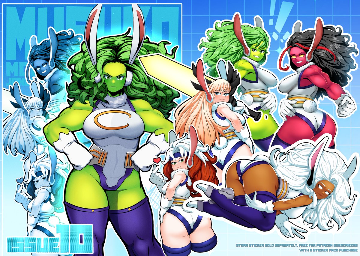 Sonchapoo's tweet photo. The first sticker pack of the year is now available! Mirko X Marvel theme! 🐰
Pack includes 4 stickers and a 5x7 print! https://t.co/kskK2CaXJh