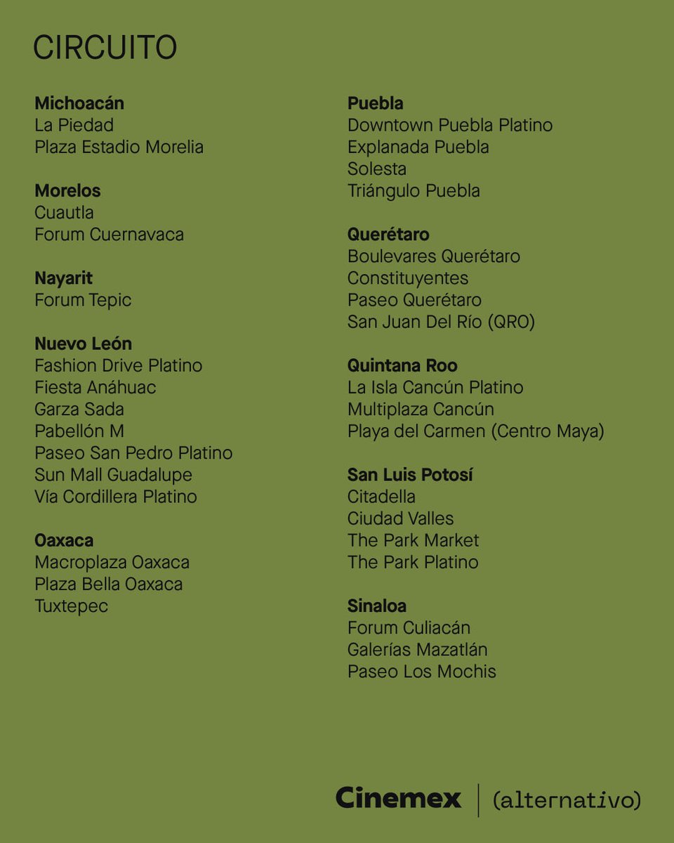 Cinemex tweet media
