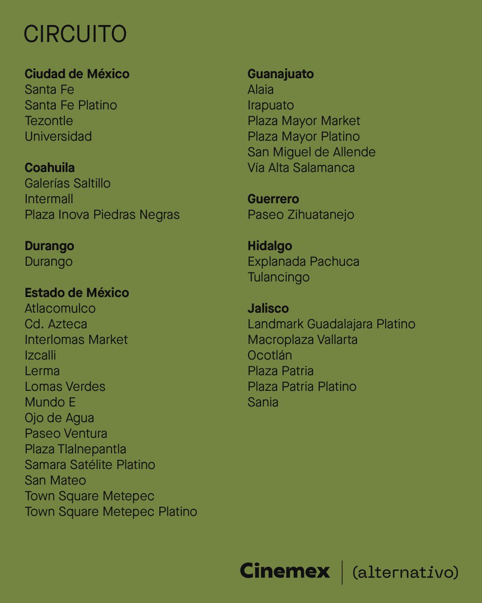 Cinemex tweet media