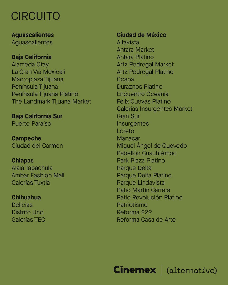 Cinemex tweet media