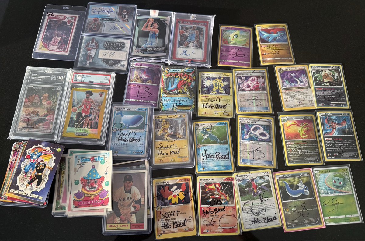 Faze1studio's tweet photo. @CardPurchaser Got all of these in today. Just random cards I grabbed when someone was selling them under comps or in bulk. https://t.co/jsHjXyAT6C
