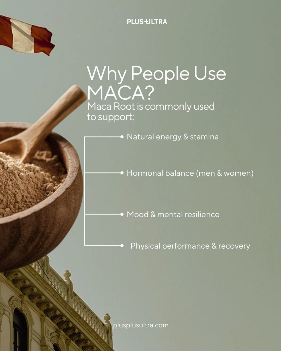 PlusPlusUltra_'s tweet photo. What if the secret to energy and balance has been buried for centuries?

Maca Root, an ancient Peruvian adaptogen, has been used for generations to help the body adapt to stress, support stamina, and maintain daily balance.

Not all Maca is created equal—potency and quality make https://t.co/sCM22MsPSO