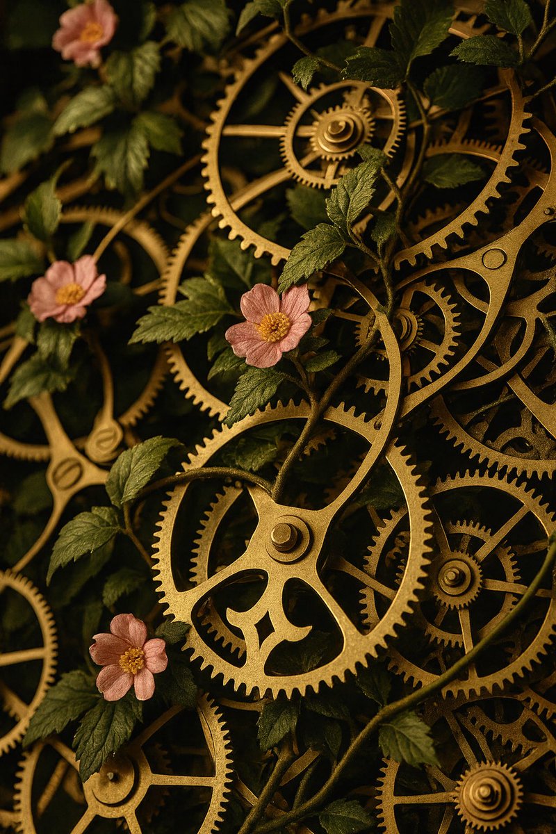 JMCSteampunk's tweet photo. Clockwork Garden #AIart https://t.co/oojdGKsiWZ