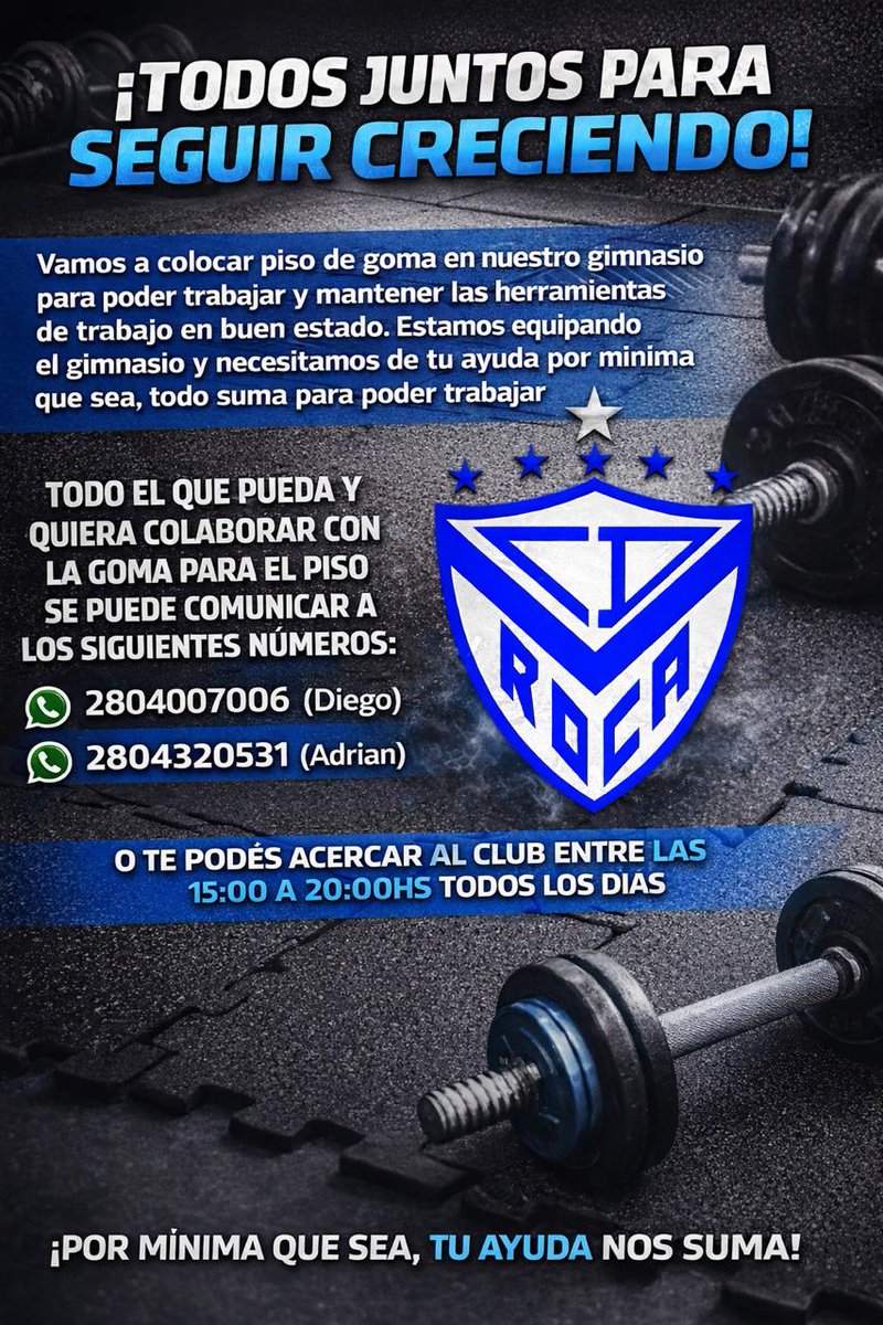 social_roca's tweet photo. Sumate a esta campaña y seguimos Creciendo Juntos 💙🤍💙 https://t.co/pKZ3msJcqY