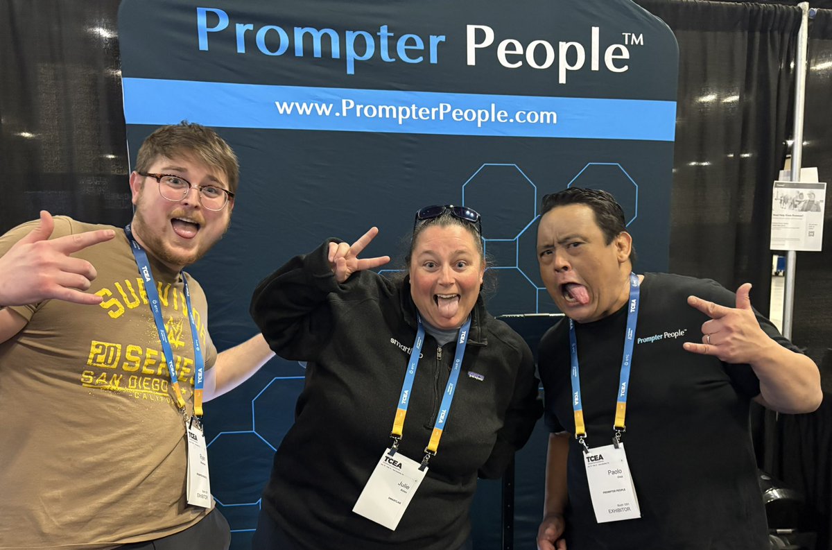 tovarrabatte's tweet photo. Good times a coming with our pals at @PrompterPeople while creating ah-Ha moments at #TCEA 🤠 #STEMIdentity #CCMR #FutureReady https://t.co/tifo8OUXxB