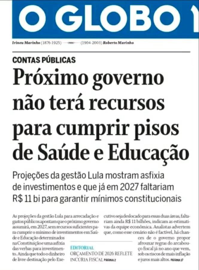 paulodetarsog's tweet photo. O Lula quebrou o Brasil e até o grupo Globo admite isso. https://t.co/vd4KYCocTf