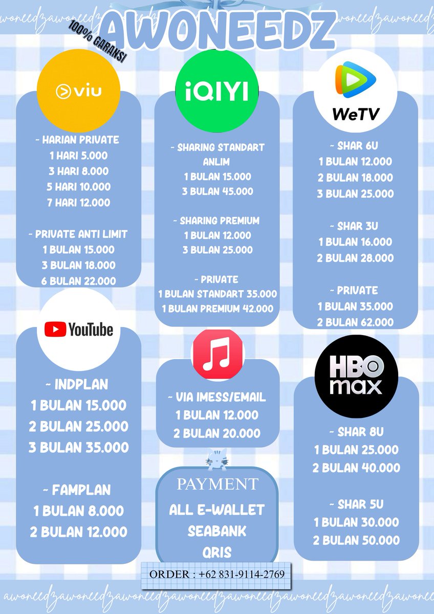 xxelottes's tweet photo. WTS WTB READY APLIKASI PREMIUM MURAH DAN BERGARANSI

NETFLIX SPOTIFY DISNEY CANVA CAPCUT IQIYI VIU WETV YOUTUBE HBO YOUKU LOKLOK APPLE MUSIC

FAST RESPON : https://t.co/SACKa3hIa2 

#zonauangᅠᅠᅠ #zonajajan https://t.co/xeqgyf5pQb