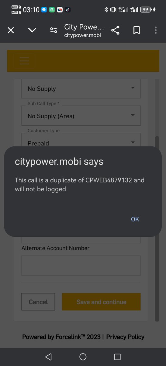 PreciousRats's tweet photo. @CityPowerJhb Power gone in Heine Road, Lombardy East. Please see call reference below https://t.co/aONGBmy85y