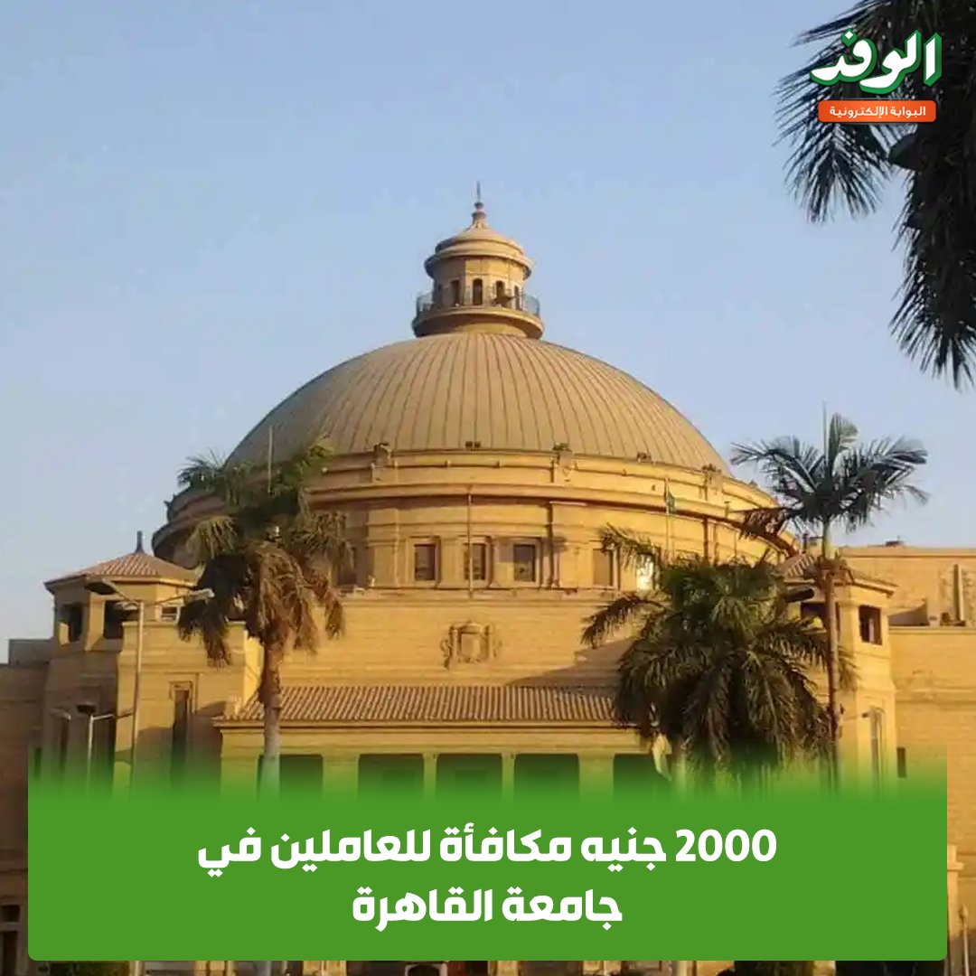 بوابة الوفد| 2000 جنيه مكافأة للعاملين في جامعة القاهرة 