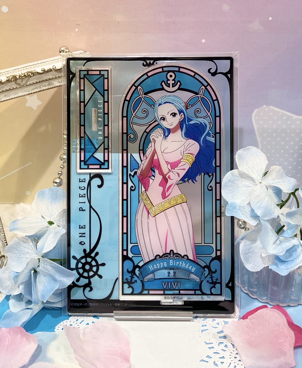 新商品】麦わらストア限定 ワンピース HBDステンドグラス風アクリル