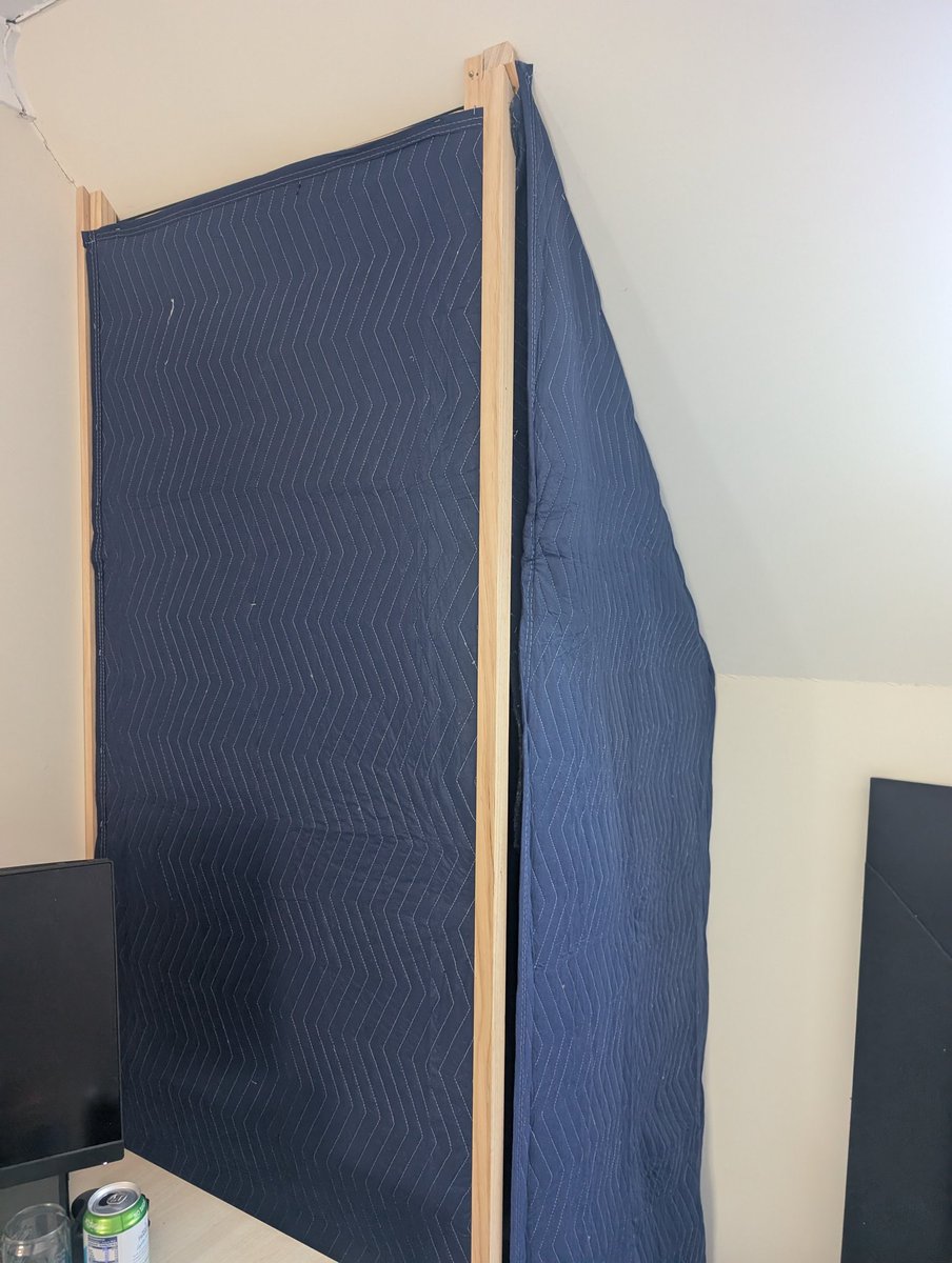 Kirbos_VA's tweet photo. Finally got around to fixing and upgrading my voice booth, can't wait to start auditioning with it! https://t.co/QOKccZ6jOo