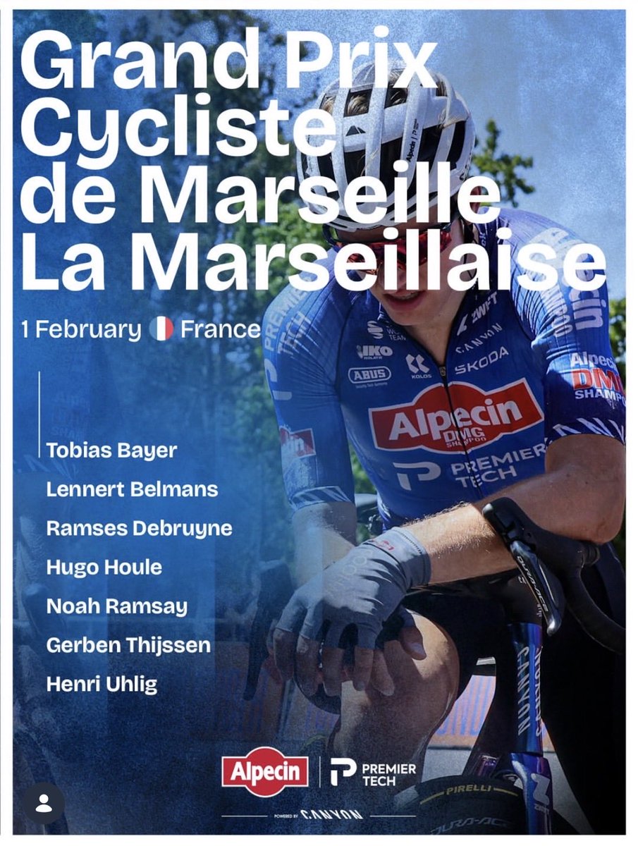 Looking forward to the some bike racing tomorrow as Noah Ramsay and Hugo Houle, aka the 🇨🇦 riders, debut their new <a href="/AlpecinPT/">Alpecin - Premier Tech</a> kit in France at the <a href="/gplmarseillaise/">Grand Prix Cycliste de Marseille La Marseillaise</a> !