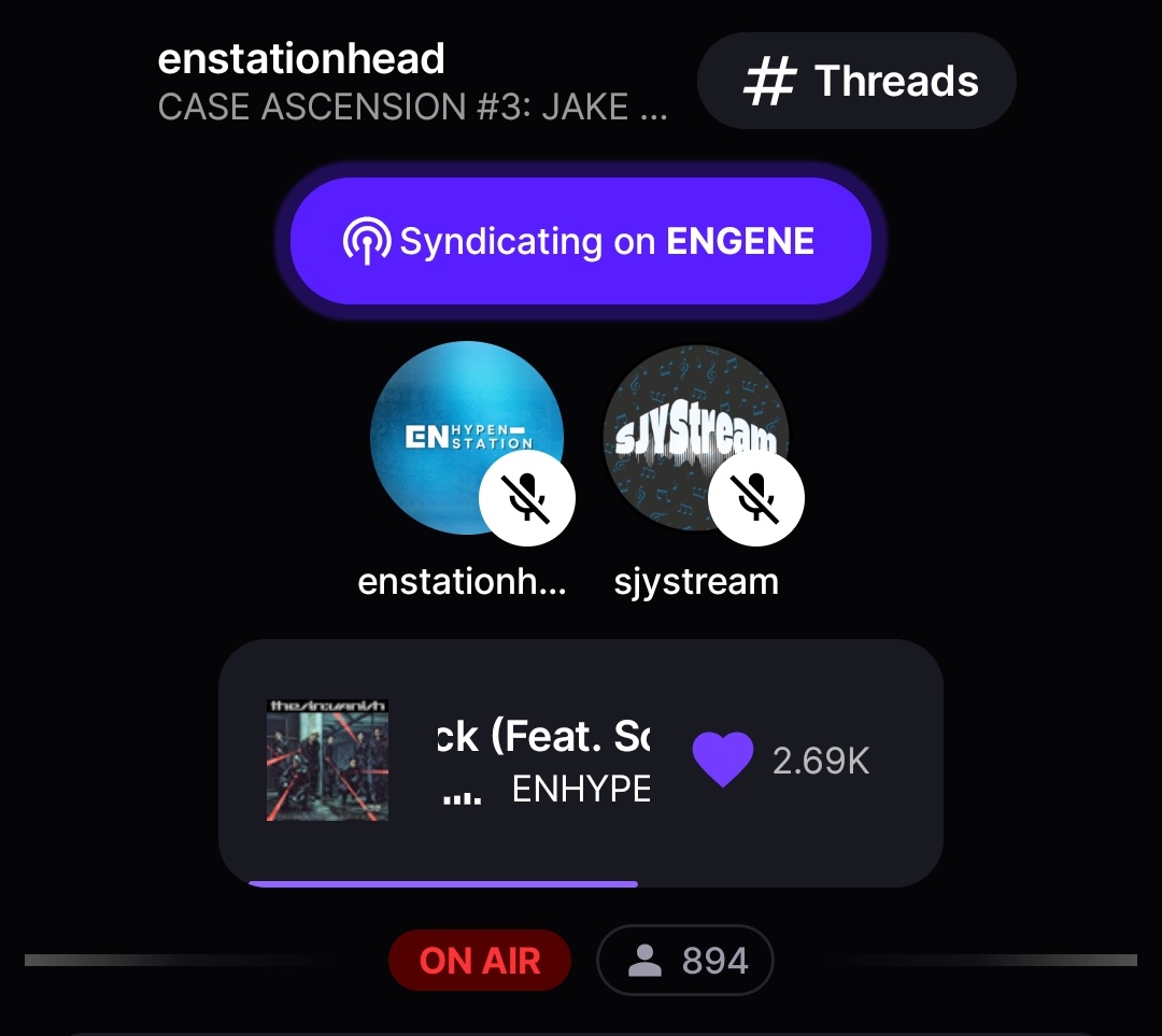 SJYStream's tweet image. 🔴 ON AIR NOW!

Let's join our streaming Party with @jakeupdateteam and @ENHYPEN_Station on 'Case Ascention #3 Knife #JAKE Ver' 🤗💝

🖇 stationhead.com/c/engene

엔하이픈 제이크 
#JAKE #ENHYPEN_JAKE #제이크 #엔하이픈_제이크 #ジェイク @ENHYPEN @ENHYPEN_Members