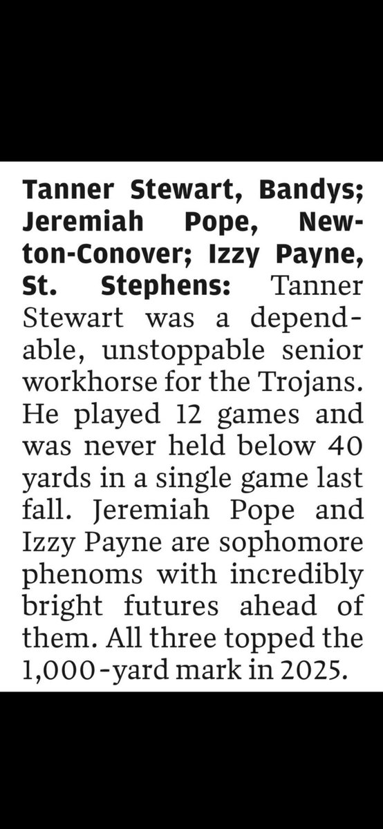 blessed to have receive ALL COUNTY/REGION