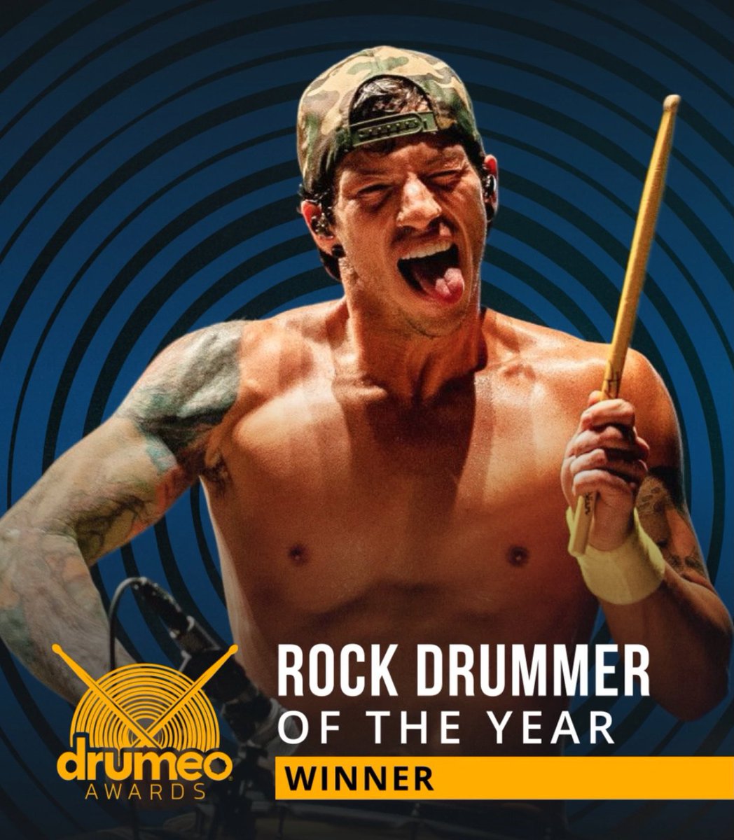 Josh Dun (Twenty One Pilots) has one Rock Drummer of the Year at the 2025 Drumeo Awards.