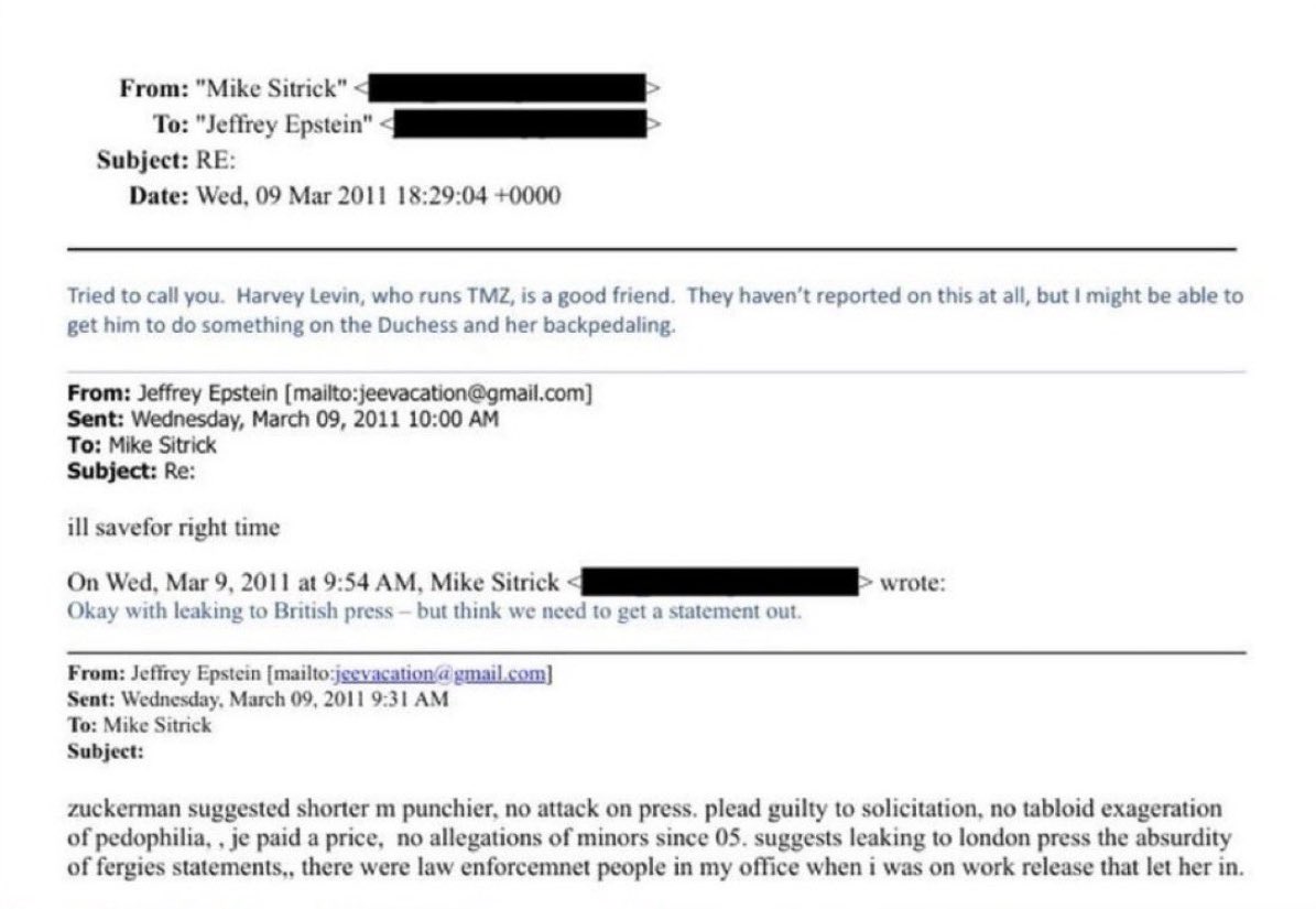 AFpost's tweet photo. In a 2011 email, Epstein referred to Harvey Levin, the founder of TMZ, as his “good friend.”

Follow: @AFpost https://t.co/sd8KmkzOYm