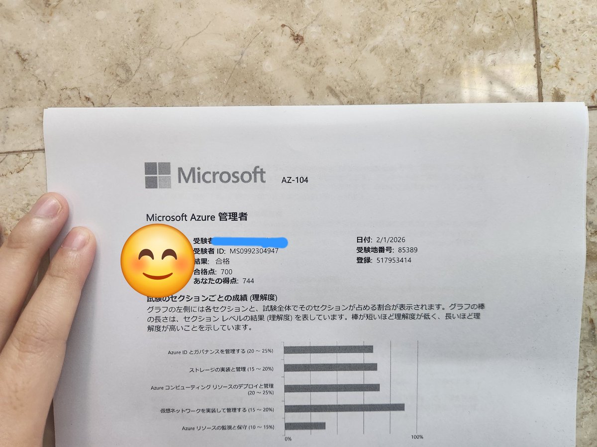 AZ-104試験合格🌸✨️