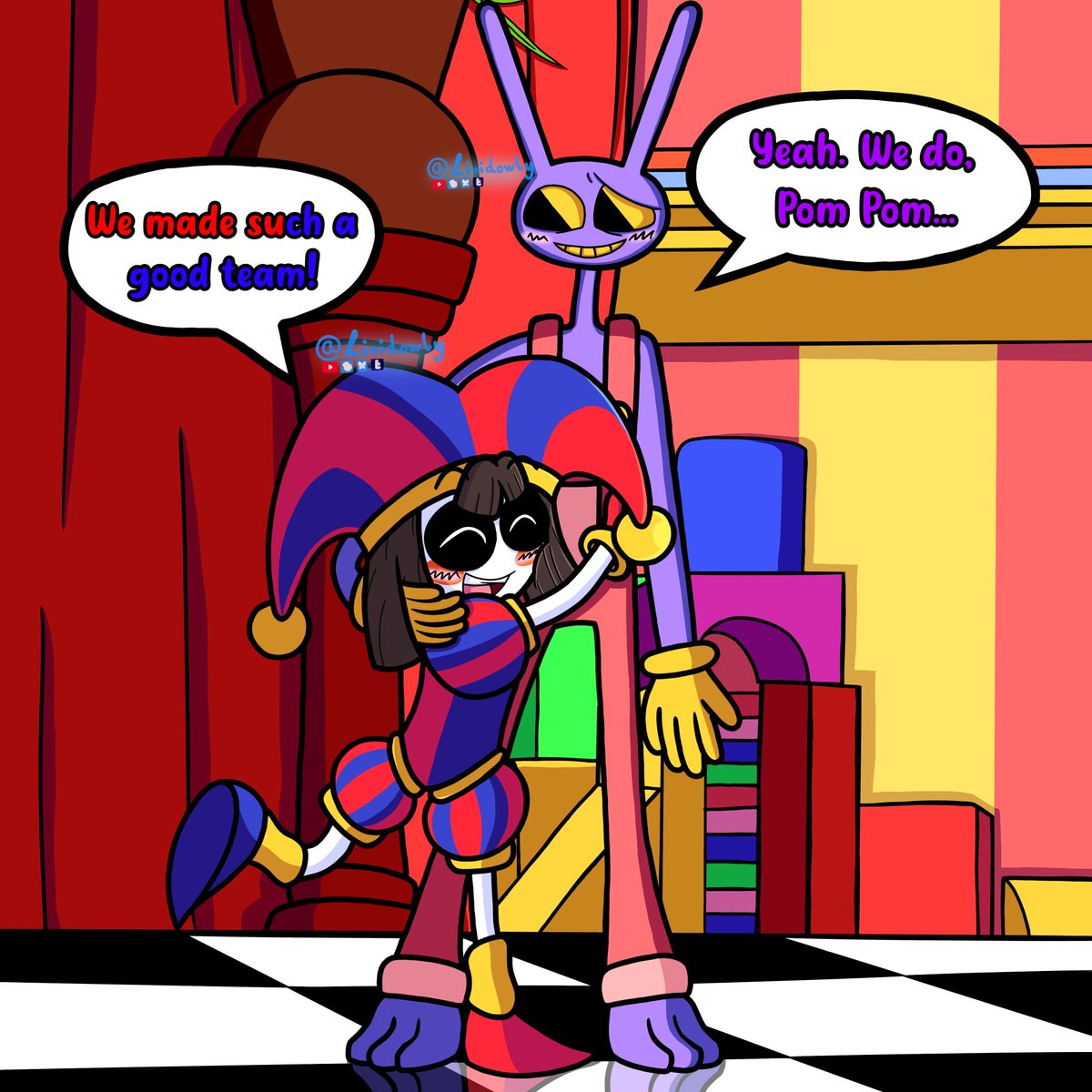 Lividowly_Art's tweet photo. What if Jax didn't push Pomni away in episode 6.
#Funnybunny #JaxxPomni #TheAmazingDigitalCircus #TADCEp6 https://t.co/Xvi53MnoCw