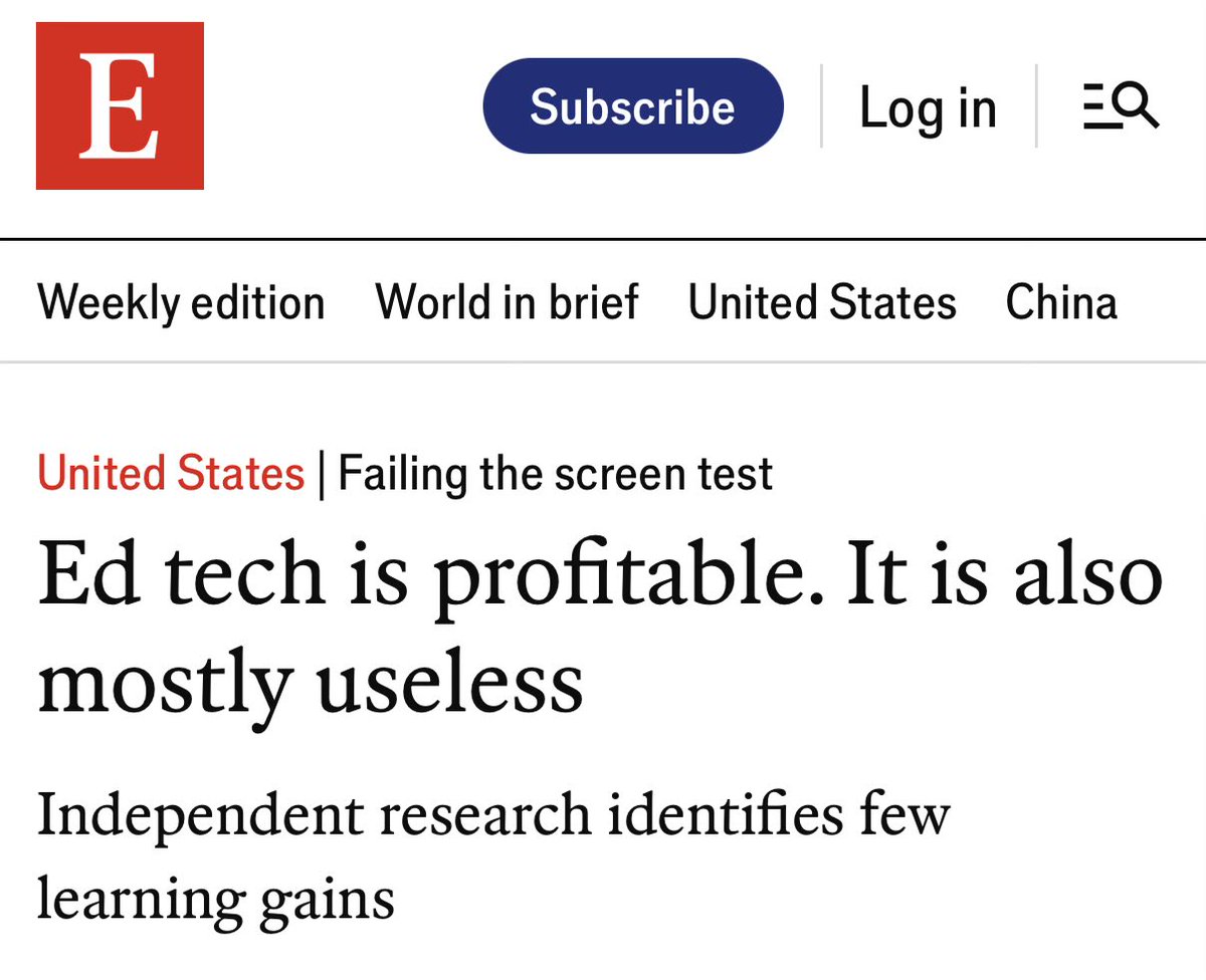 This is true, but it’s not ed tech’s fault.

Schools want software that babysits and equalizes

Effective software educates and creates achievement gaps. Of course there’s no market for it