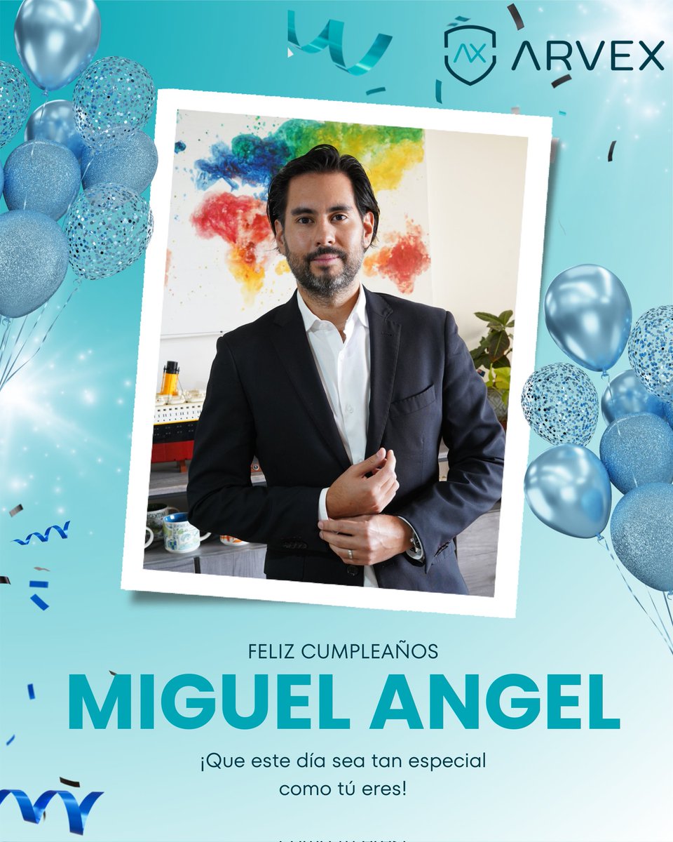 Feliz cumpleaños a la cabeza de este equipo, a Miguel Angel.
Que sean mil años más de éxitos en equipo y logrando superar cada meta. 
#ARVEX #AX