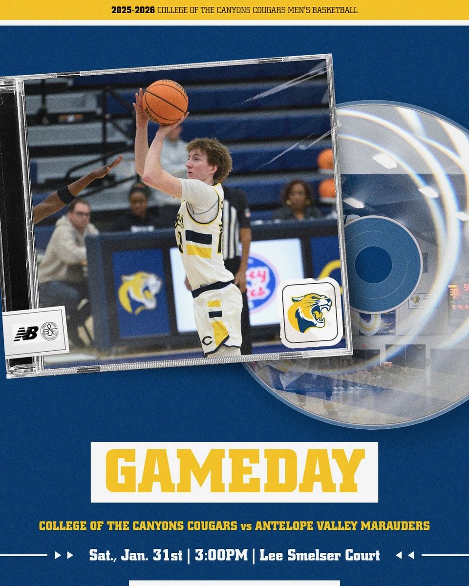 cocmensbball's tweet photo. HOME GAMEDAY
⏰ 3:00pm
📍Cougar Cage - Lee Smelser Court 
🆚 Antelope Valley 
#LetsGoCougs #Familoso https://t.co/8XJVmA6MLs