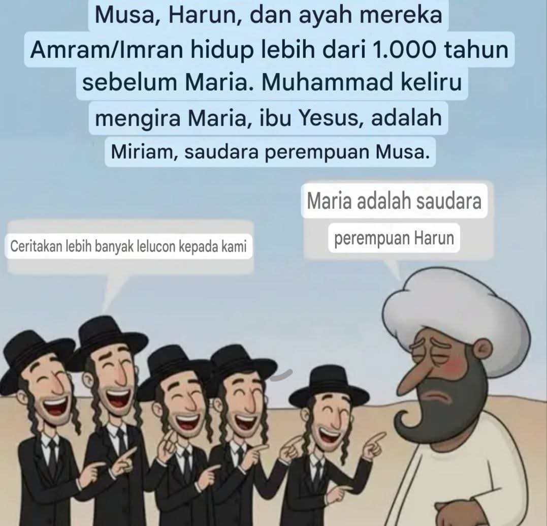 Kesalahan fatal yang dikatakan firman dari pencipta 
🤣😂😁, mana mungkin Pencipta Alam Semesta membuat kesalahan fatal seperti ini 😌

Quran surah maryam :

19. Dia (Jibril) berkata, “Sesungguhnya aku hanyalah utusan Tuhanmu, untuk memberimu seorang anak laki-laki yang suci.”