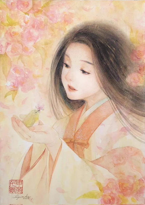 【展示情報1】 2/16(月)〜21(土) 銀座中央ギャラリー(奥野ビル4F) サムホール展 3/29(日)〜4/4(土) GALLERYANDLINKS81 (銀座ブロッサム近く) 桜恋展 ぜひ銀座にお立ち寄りの際は遊びに来てくださいませせ サムホール展出展作品のうちの一つ 桜恋展出展作品のうちの一つ