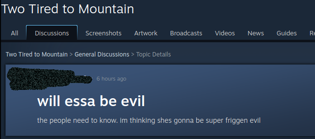 TTtMountainGame's tweet photo. Don't ask questions like these! https://t.co/jyuFa6JabK