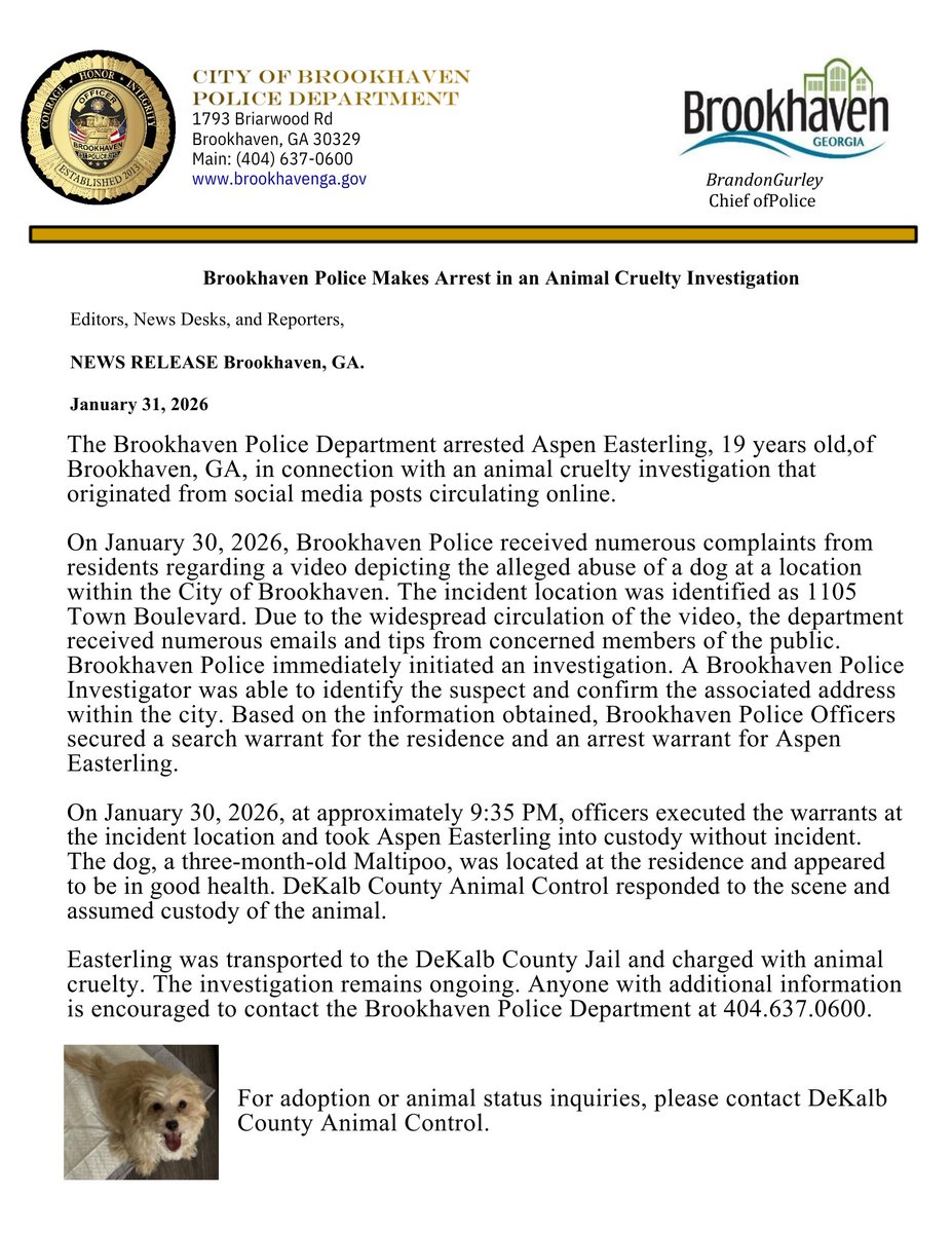 Brookhaven Police tweet media