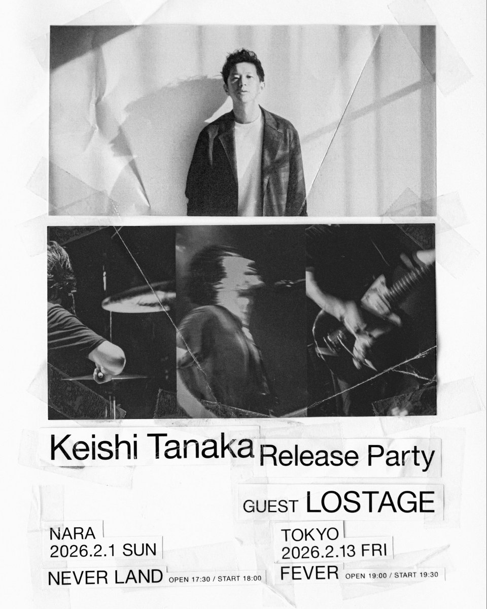 TODAY🦌 2026.2.1(Sun.) at LIVEHOUSE NEVERLAND 【Keishi Tanaka